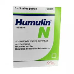 Хумулин НПХ инсулин (Humulin-NPH) 100 МЕ/мл сусп. для ин. 3мл 5шт в Пензе и области фото